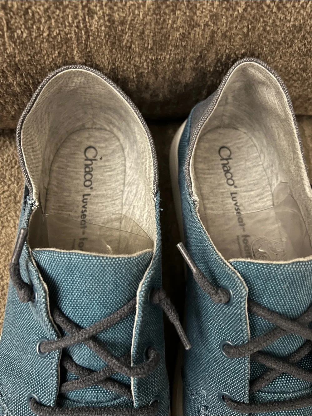 Chaco Chillos Men's Canvas Slip-On Sneakers Ocean Blue Size 9.5 NWT